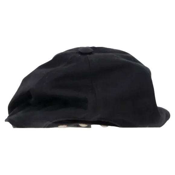 Burberry Embroidered Logo Baseball Cap in Black Cotton